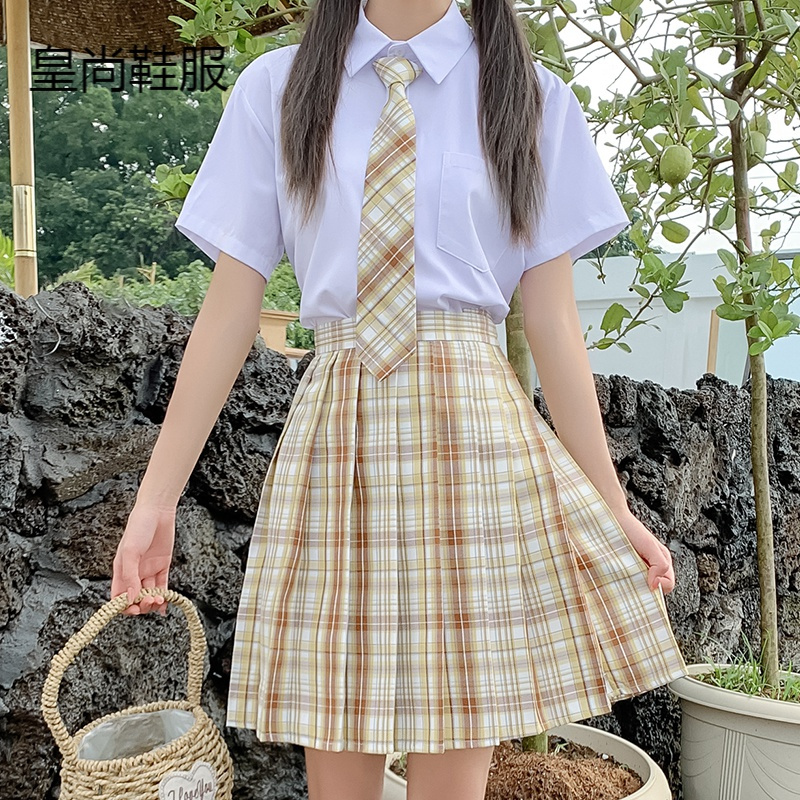 疆拓 Jiangtuo 女士制服套装 新品直营 疆拓 Jiangtuo 学院制服jk新款jk山吹百褶裙子正版一套格子学生校服日系女夏 风 价格图片品牌报价 苏宁易购皇尚鞋服专营店