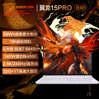 机械革命 翼龙15 Pro 15.3英寸超长续航电竞AIPC轻薄本游戏本定制笔记本电脑(全新锐龙R7-8845H 64G内存 2TB固态 RTX4060 8G独显 2.5K)云涧白