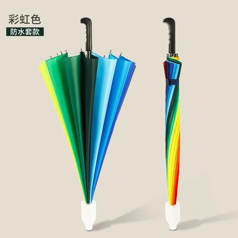 雨伞定制可印logo 男士超大号直杆长柄伞酒店印广告伞高清大图