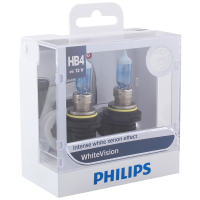 飞利浦(PHILIPS)璀璨之光HB4(9006)升级型汽车灯泡大灯灯泡近光灯远光灯卤素灯2支装 增亮60%时尚白光