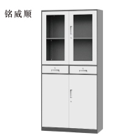 铭威顺钢制二斗文件柜办公室档案柜 850*400*1850mm