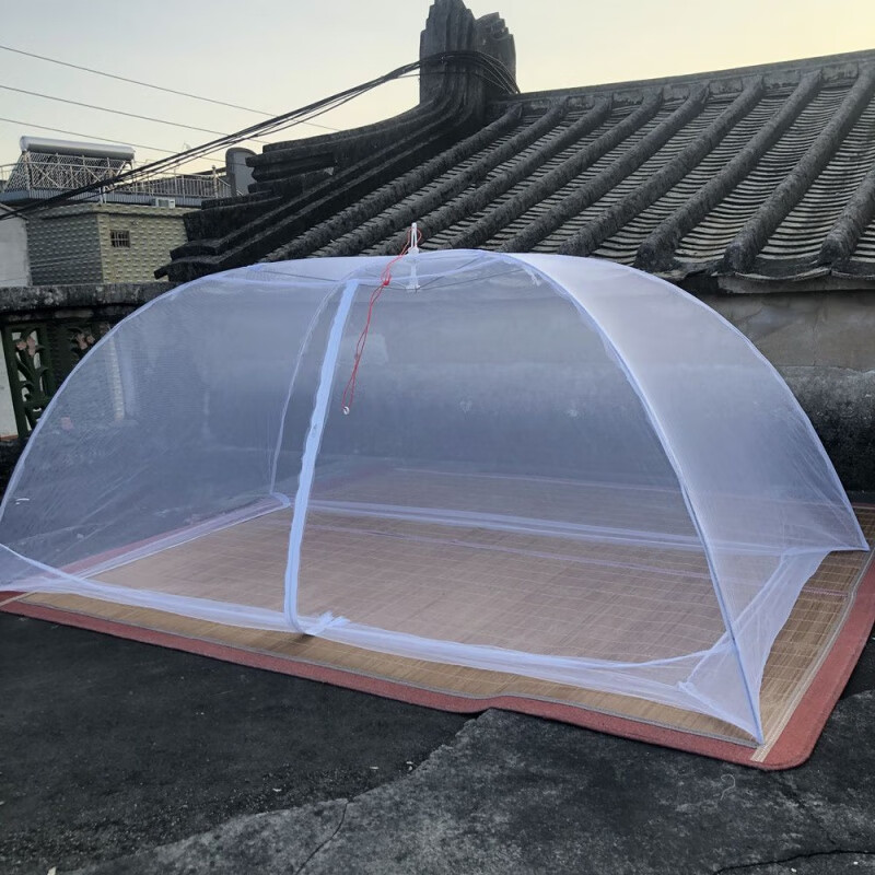 维诺亚免安装成人打地铺蚊帐撑伞式无底大人户外工地宿舍蒙古包简易蚊帐高清大图