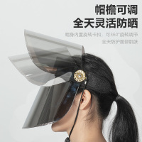 神火防晒帽女夏遮阳防紫外线镜防护面罩空顶骑车太阳帽全脸防飞沫