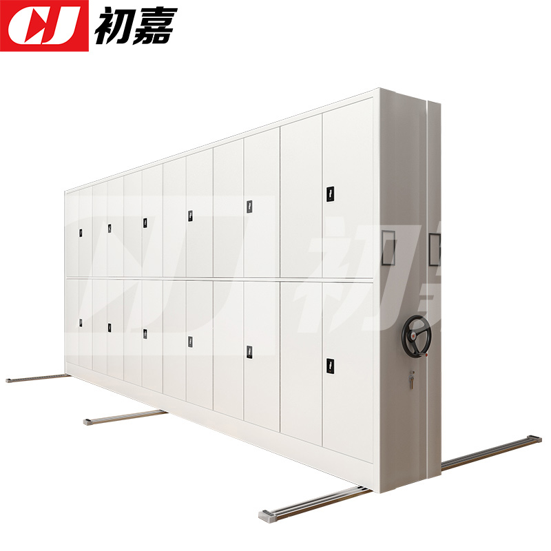 初嘉(CJ)手摇密集架移动档案柜钢制轨道密集柜 一列6组高清大图