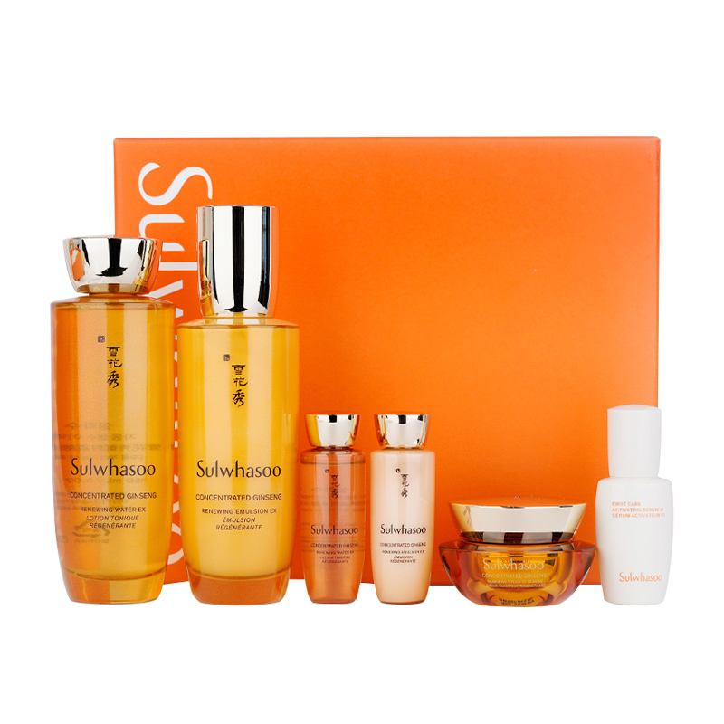 Sulwhasoo 雪花秀 滋盈人参水乳两件套 水125ml乳125ml水15ml 乳15ml精华8ml