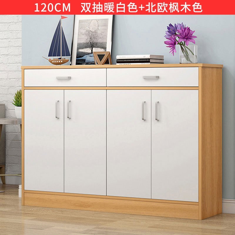 鞋柜多功能简易鞋柜玄关柜子简约现代鞋柜欧式客厅 门厅柜鞋架收纳环保家里室内木人造板巧妈邦