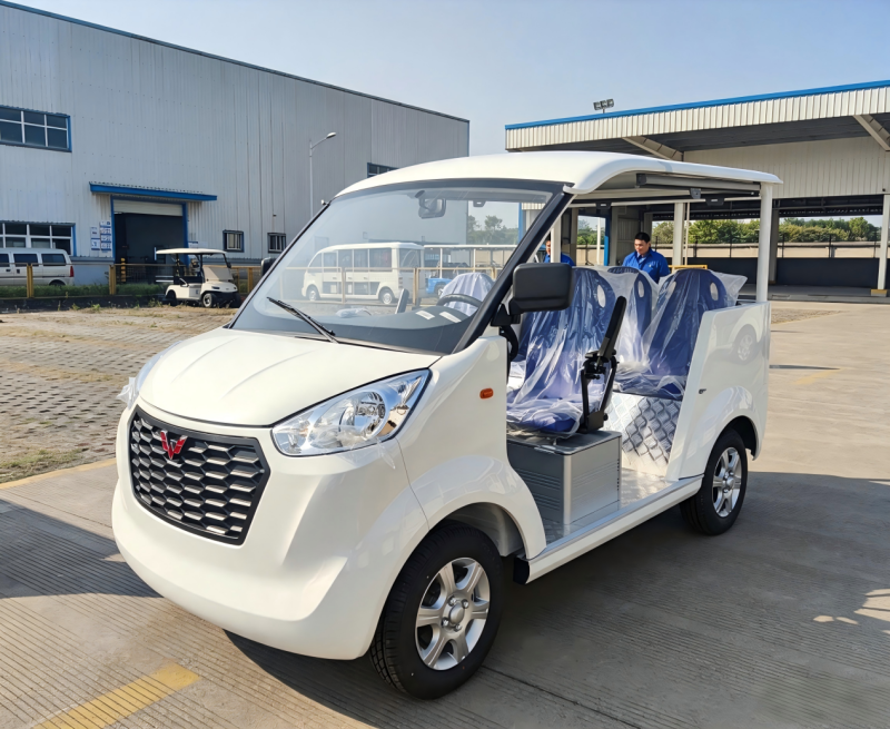 五菱WLD2061型5座四轮电动巡逻车,两排电动观光车高清大图