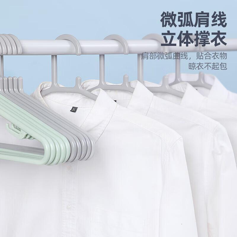 茶花(CHAHUA)大衣架防滑衣架子50cm衣挂架晒衣架衣服撑子挂衣架5支装 0732高清大图