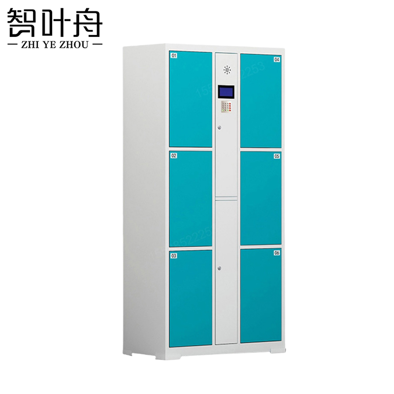 智叶舟电子存包柜自设密码6门850*460*1800mm台高清大图