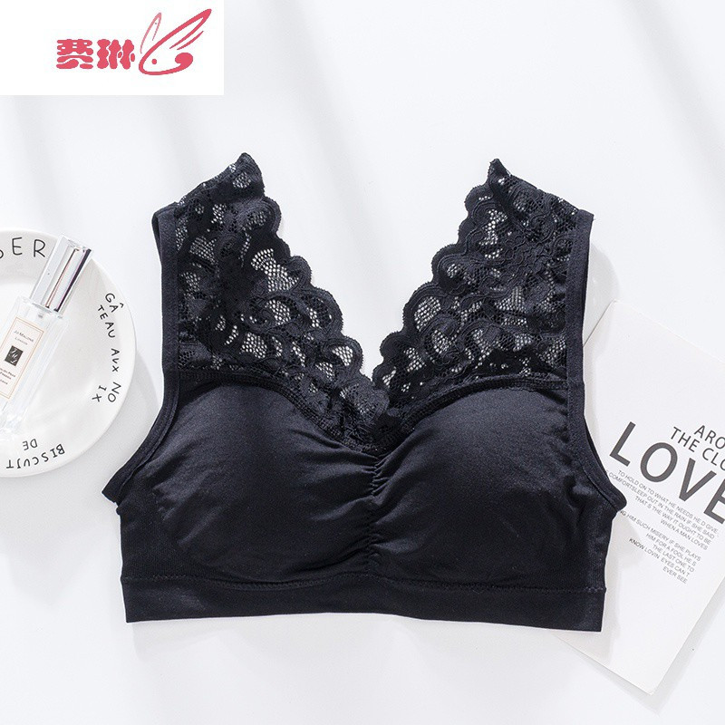 罩打底背心女无钢圈聚拢内衣 费琳胸罩视频介绍_蕾丝v领美背抹胸裹胸