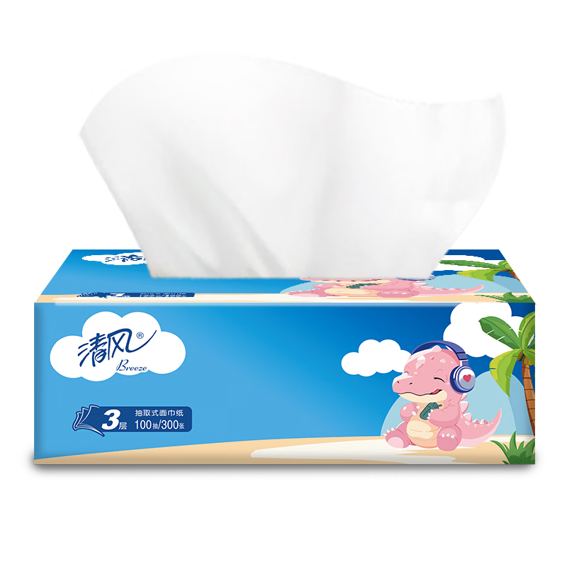 清风 3层100抽24包/箱 BR40AB高清大图