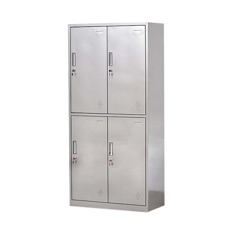 全鼎高不锈钢员工储物柜文件柜存放柜子更衣柜存包柜四门更衣柜