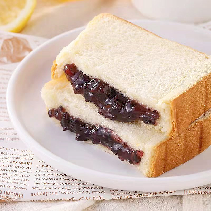 紫米夹心吐司早餐面包整箱充饥代餐零食小吃休闲零食面包