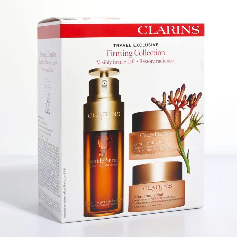 娇韵诗焕颜弹力三件套双萃精华弹簧日晚霜面霜抗初老护肤套装 双萃