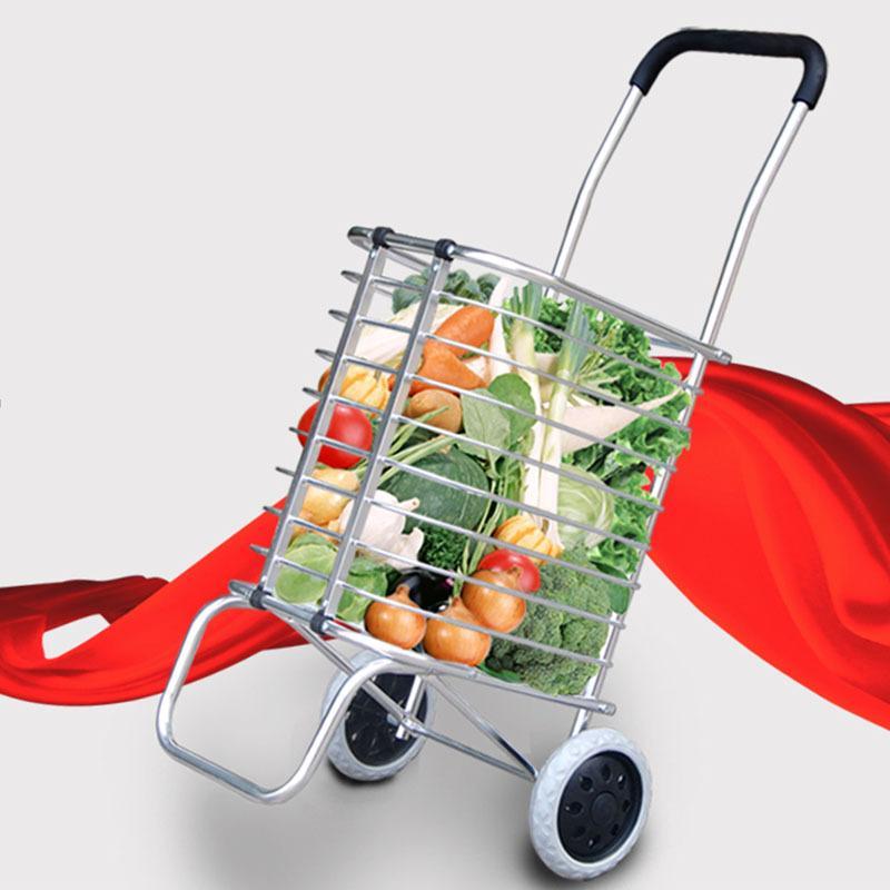 买菜车小拉购物车折叠便携家用铝合金篮老年手拉小推车-lc206 内袋 绳