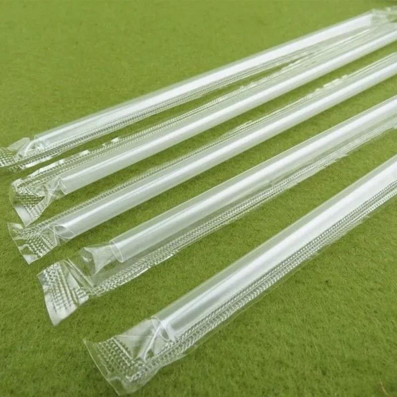 19cm吸管-0.6口径 透明1000根 1000支一包一次性奶茶吸管奶茶店专用粗吸管塑料珍珠吸管