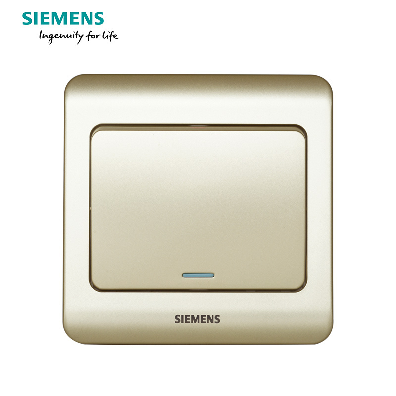 西门子(SIEMENS)开关插座 远景金棕系列一开双控带荧光5TA01141CC133