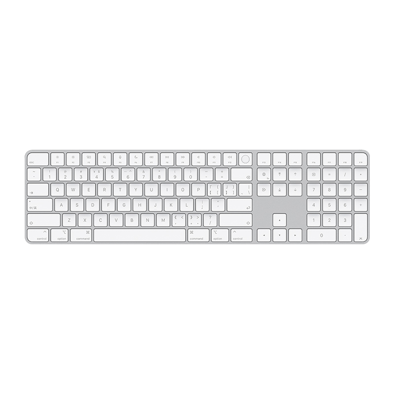 MK2C3CH/A Apple 带有触控ID和数字小键盘的妙控键盘(适用于配备Apple芯片的Mac机型)-中文(拼音)