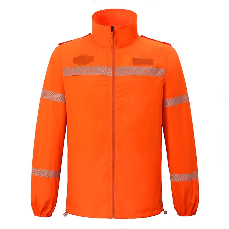 谋福 防晒衣 安全反光衣执勤环卫工作服 (橘红色)2XL/180高清大图