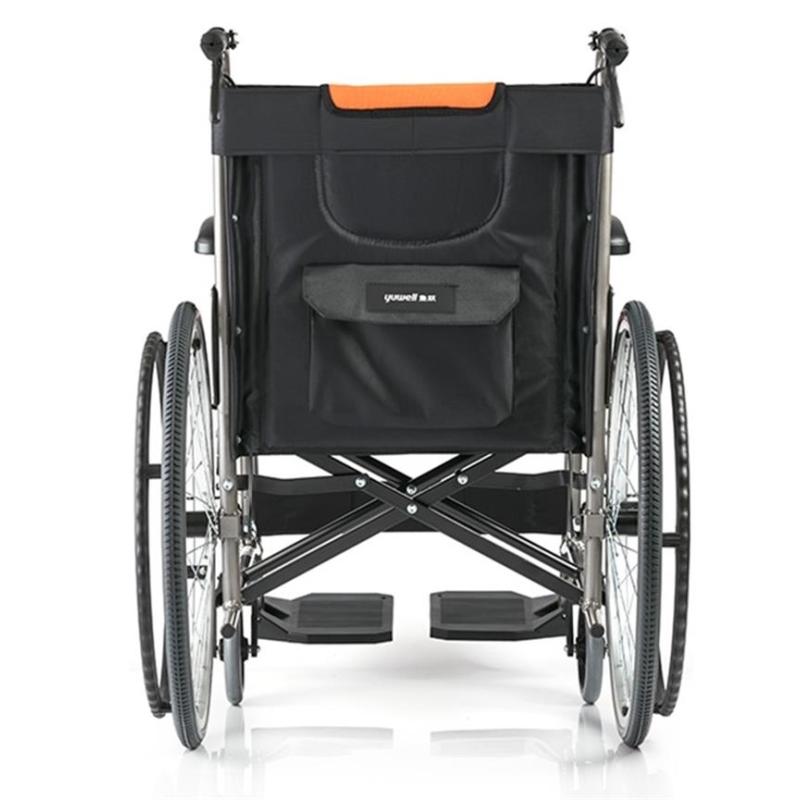 鱼跃轮椅h062老年人家用铝合金折叠便携老年手动代步车轮椅手推车