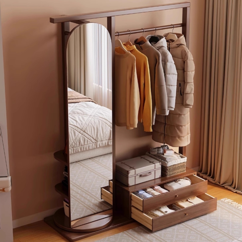 伟樽实木衣帽架80*40*168cm个高清大图