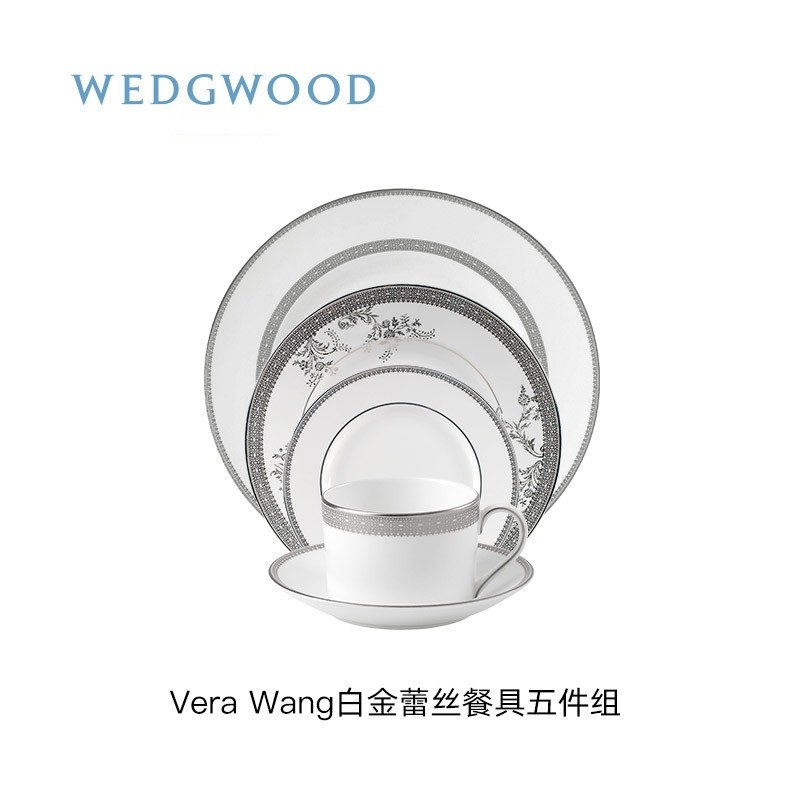 WedgwoodVera Wang白金蕾丝餐具5件组50127207730高清大图