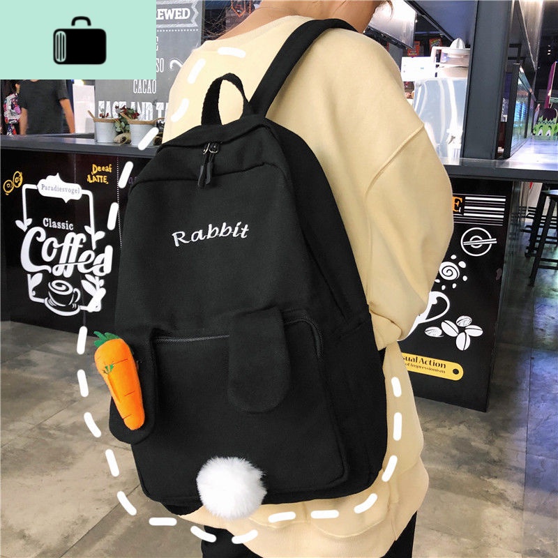 【可发货】书包女卡通原宿中学生双肩包女学生简约可爱少女背包萌NEWLAKE高清大图