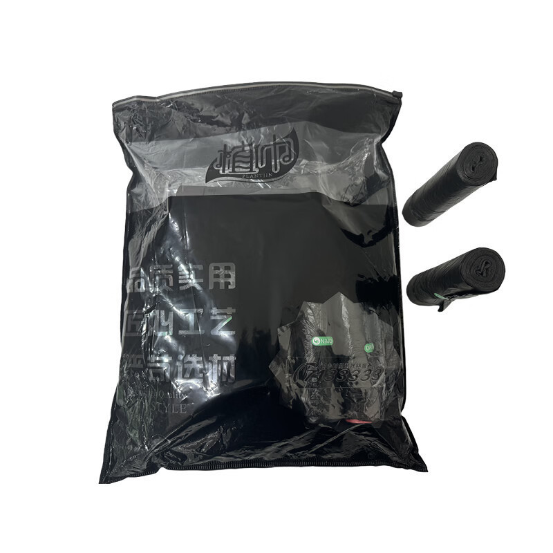 植巾 L230 45*50cm 抽绳款垃圾袋 165个/包 (单位:包) 黑色高清大图