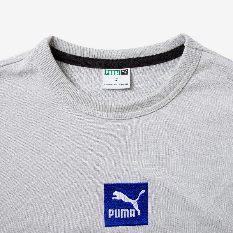 彪马(PUMA)男女装新款透气套头衫圆领上衣日常休闲运动卫衣 536773-07 ZP