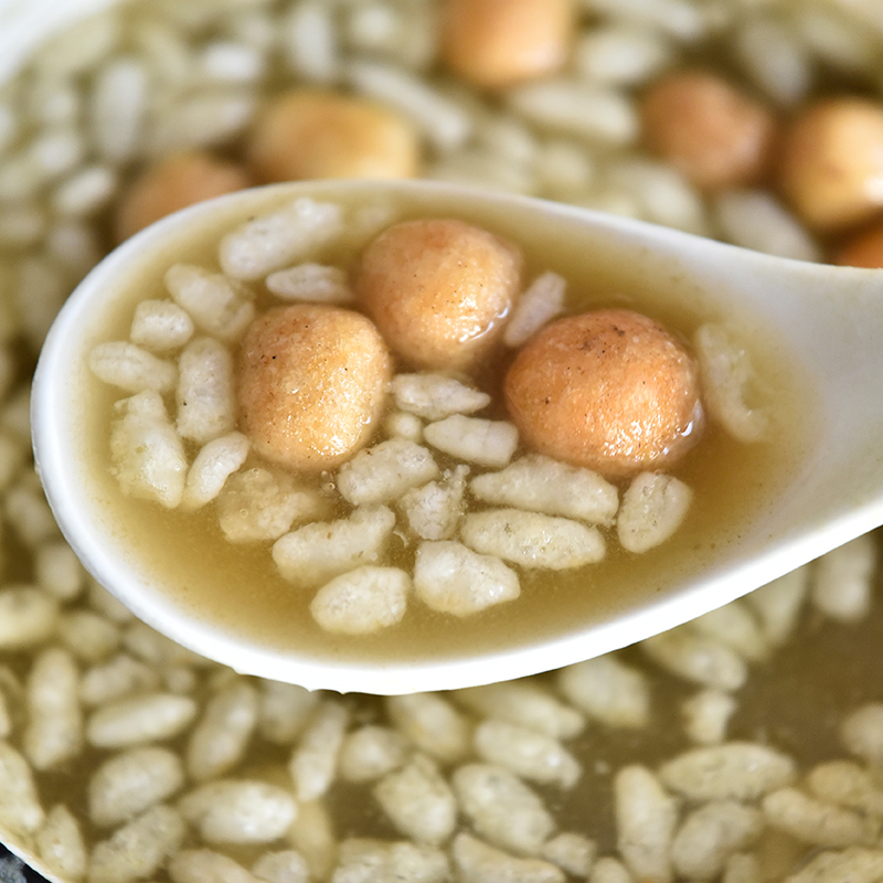 配料麻旦果脆果生炒米花恭城油果甜咸油茶叶早餐油茶小吃