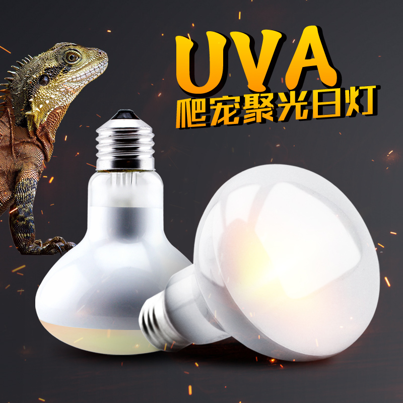 UVA爬虫日灯 陆龟箱蜥蜴乌龟守宫加热保温晒背灯夜灯月光灯聚光灯高清大图