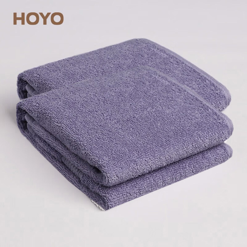 HOYO毛巾紫色JP8924丰盈蓬松臻品长绒棉EVA袋单条装高清大图