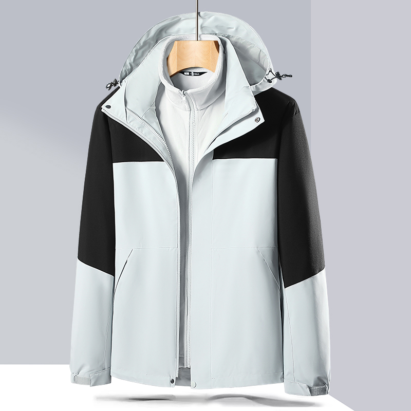 徽润和 冲锋衣 三合一可拆卸登山服外套 CY04/件高清大图