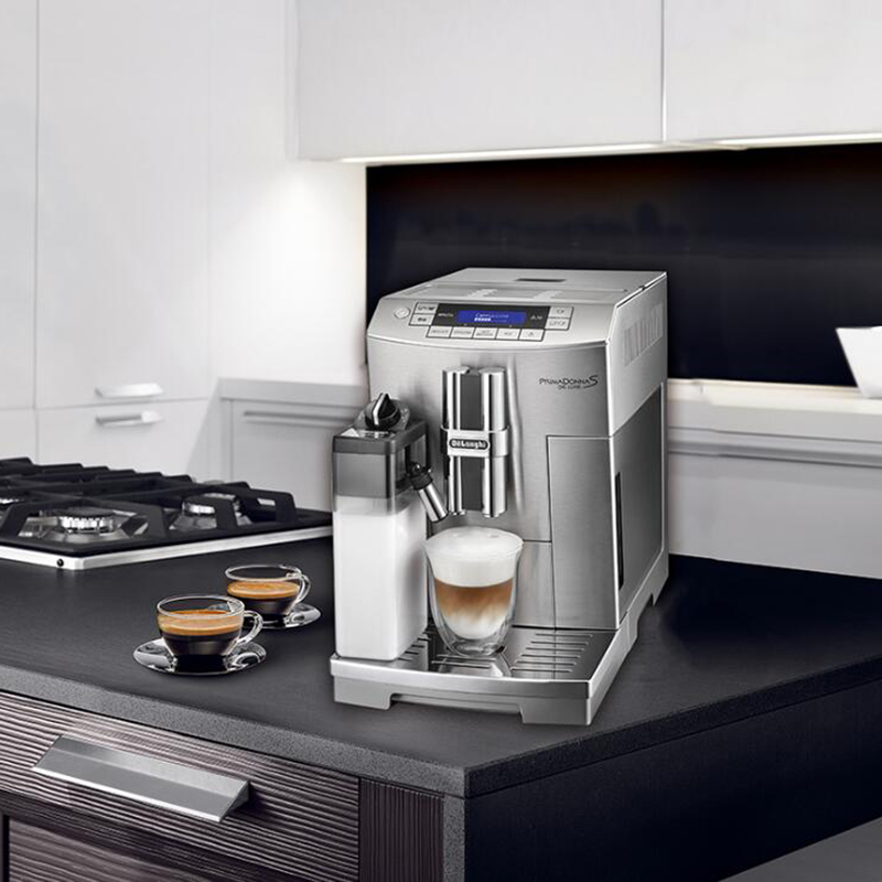 德龙(Delonghi) ECAM28.465.M 双锅炉全自动咖啡机 自动奶泡 卡布基诺 红点大奖 气质银