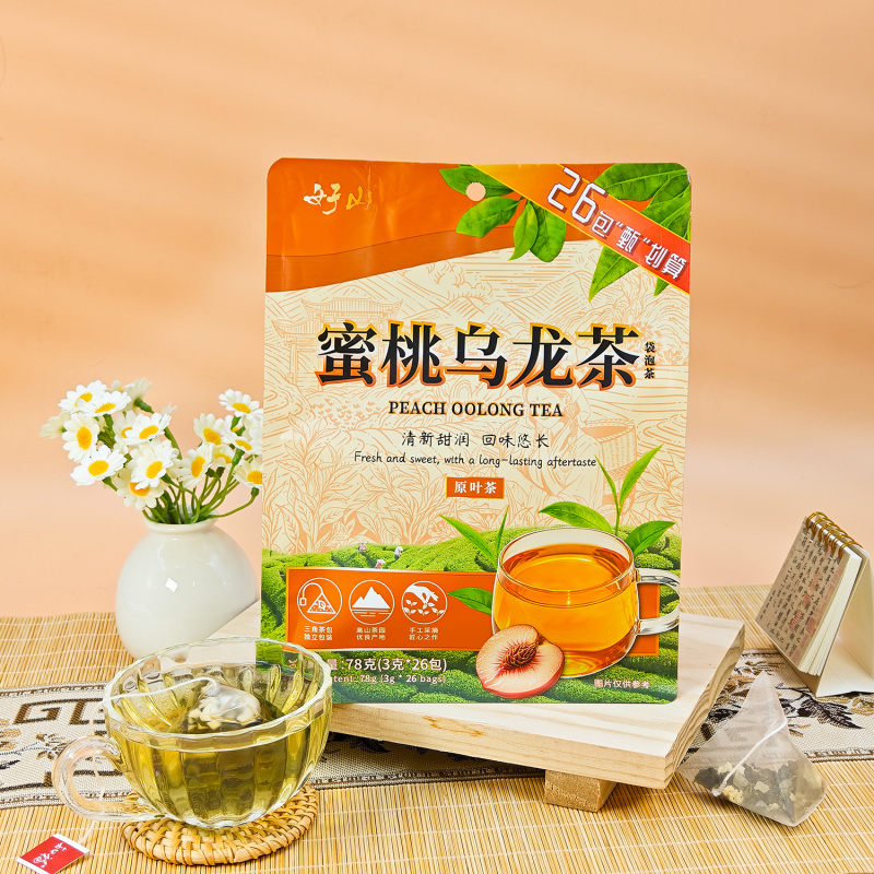 知福好山蜜桃乌龙茶组合花茶袋泡茶独立三角包高清大图