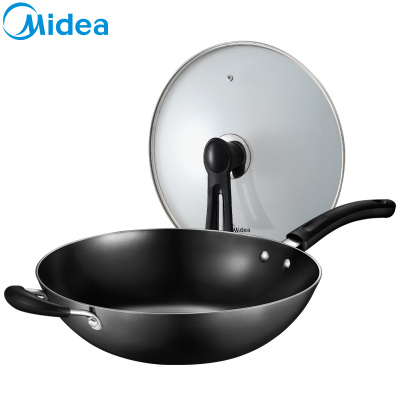 美的(Midea)炒锅 CZ32B4 全新精铁真不锈系列 铸铁炒锅无涂层不生锈补铁锅生铁炒菜锅锅具炒菜锅炊具