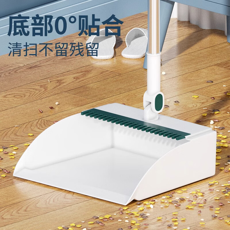 丽佳邦扫把拖把三件套装家用一拖扫帚笤帚簸箕组合宿舍免手洗K 北欧蓝-拖扫套装+2块布高清大图