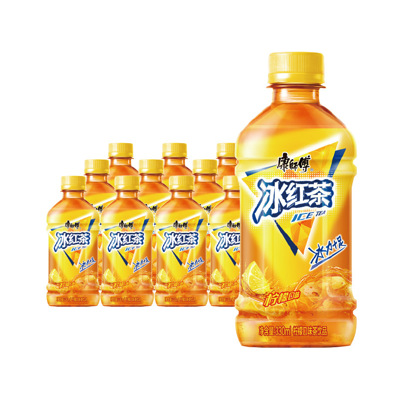 康师傅冰红茶小瓶装茶饮料330ml*6瓶夏季饮料好喝的