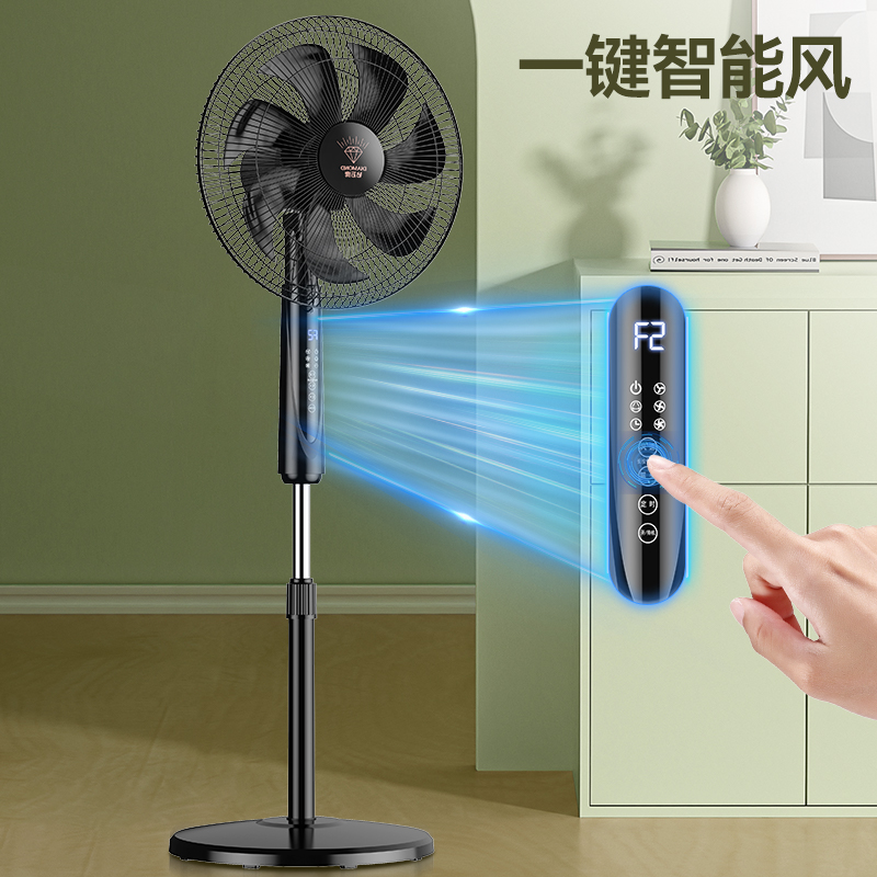 钻石牌电风扇家用直流变频轻音落地扇新款直流一级能效立式风扇[直流语音款]高清大图