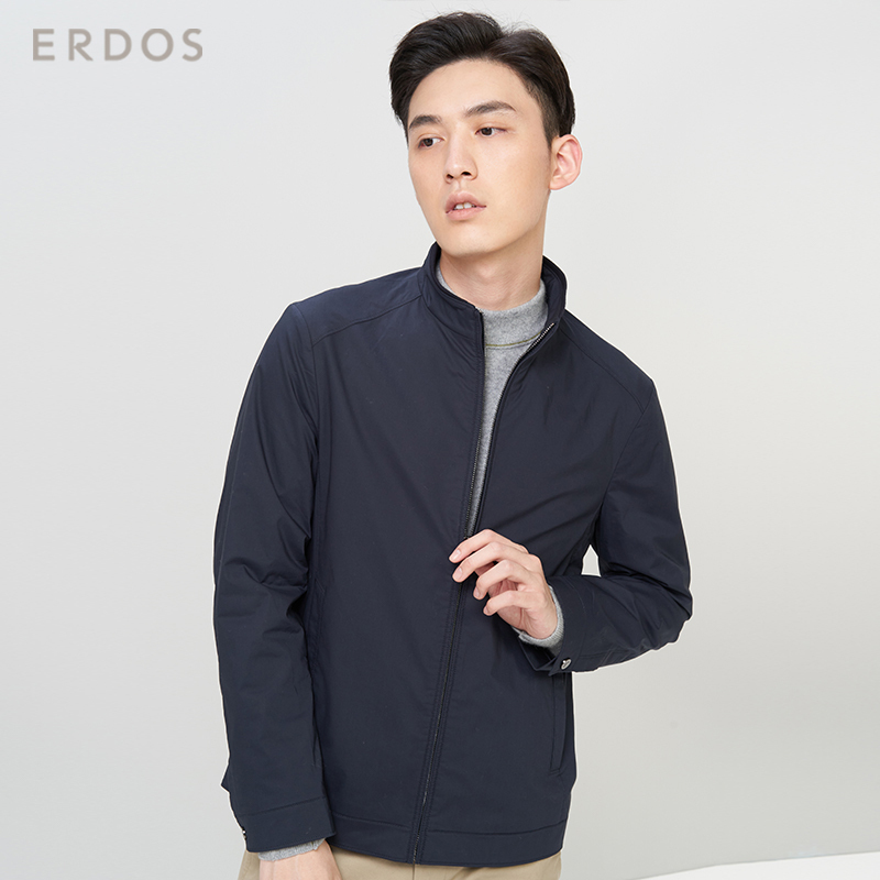 鄂尔多斯ERDOS 轻薄休闲男装外套春秋男式夹克
