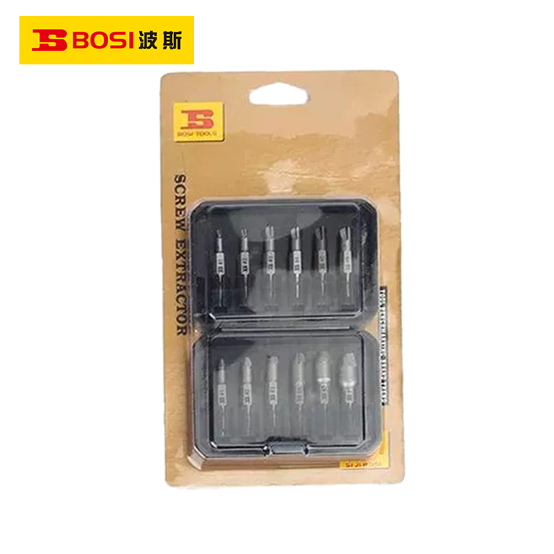 波斯(BOSI) 荧光系列机用断螺丝取出器 12件套 盒高清大图