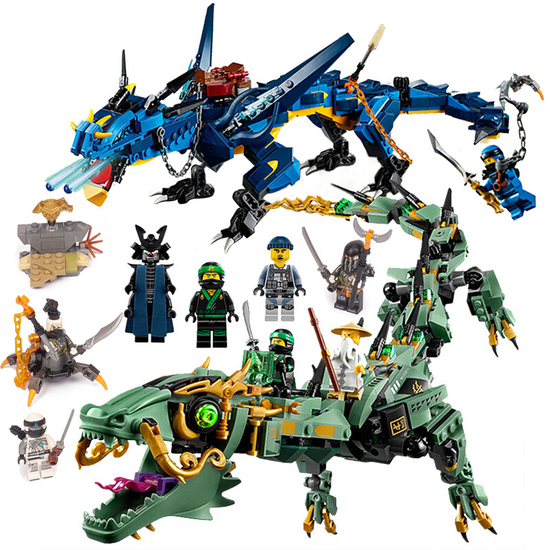 兼容乐高巨龙儿童玩具6-10-12岁拼 凯和杰的冰火元素双头龙[419颗粒]
