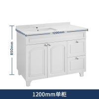 摩恩MOEN 简约现代靠墙式浴室柜组合卫生间洗手盆卫浴柜洗漱台梳妆镜柜套餐 艾琪900mm