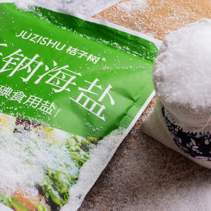 桔子树低钠海盐食盐食用盐加碘盐320g