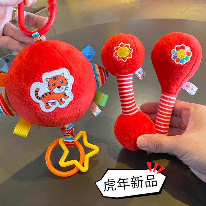 婴儿视力训练红球0-3个月新生的儿宝宝视觉追视红色软布球玩具儿玩高清大图