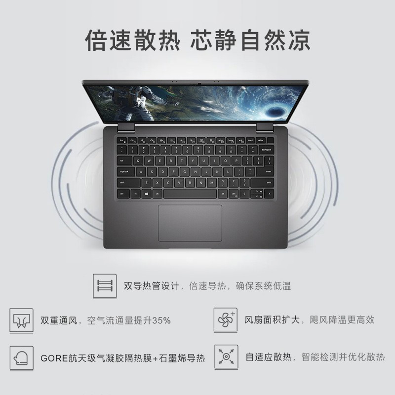 戴尔(DELL)Latitude7420 14英寸高端商务办公轻薄笔记本电脑I5-1135G7/16G/512GSSD