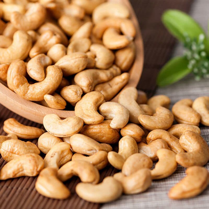 如水坚果炒货零食休闲食品 原味腰果仁300g图片