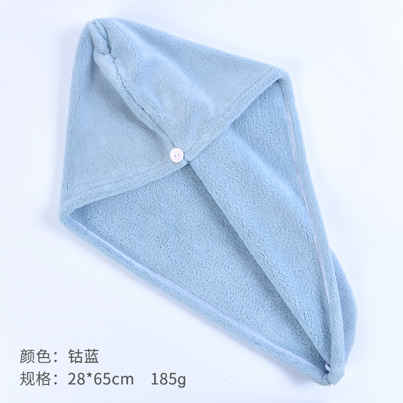 干发帽女超吸水速干加厚干发巾包头毛巾帽吸水干发浴巾冒 三维工匠 钴蓝色高清大图