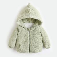 新款反季儿童羽绒棉衣男女棉衣宝宝泰迪绒棉袄加厚中小童冬季外套 抹茶绿 80 建议60-75cm身高