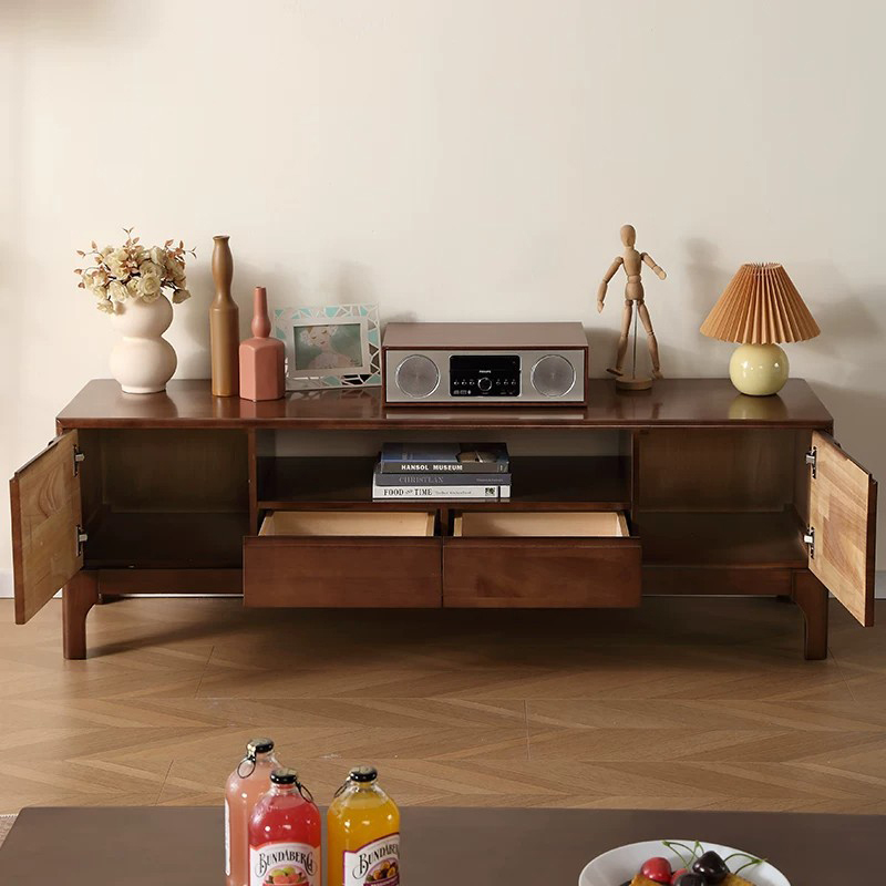 江莱 全实木电视剧茶几储物矮柜/胡桃色/ZFCJ12/180*40*48cm/张高清大图
